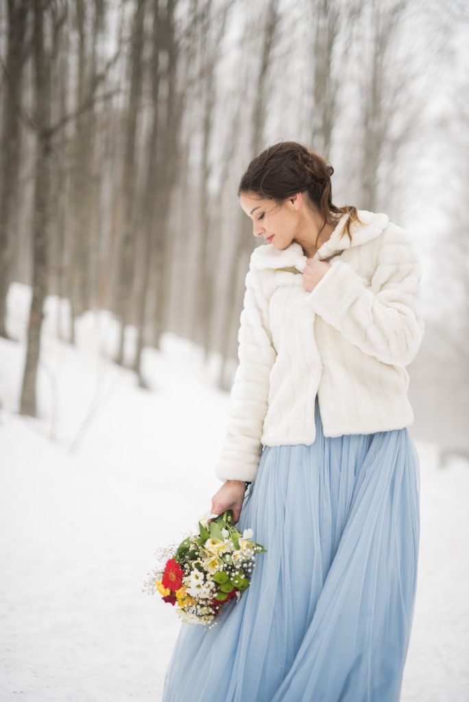 servizio prematrimoniale invernale sulla neve
