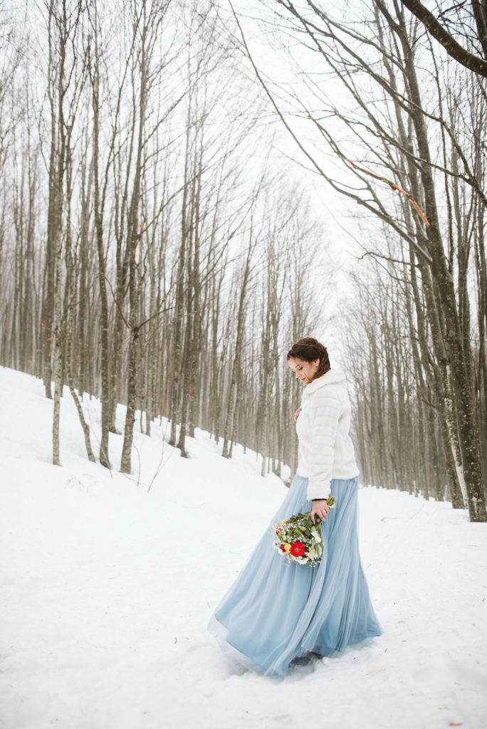engagement session sulla neve