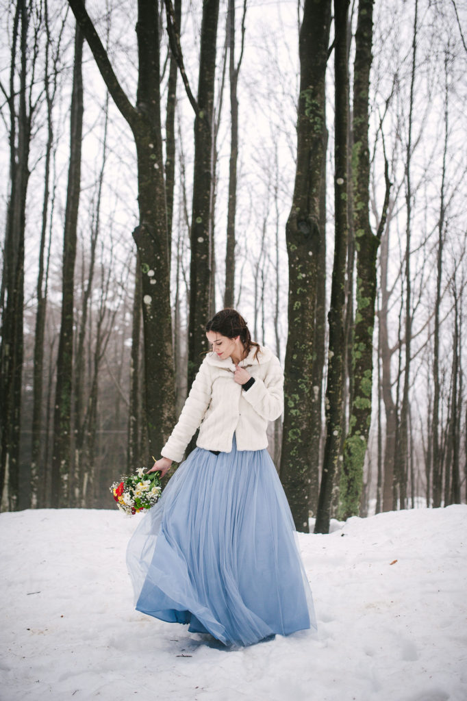 servizio prematrimoniale invernale sulla neve