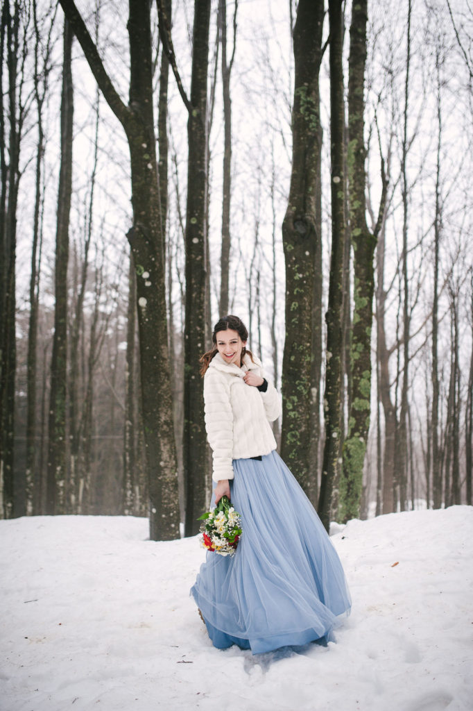 servizio prematrimoniale invernale sulla neve