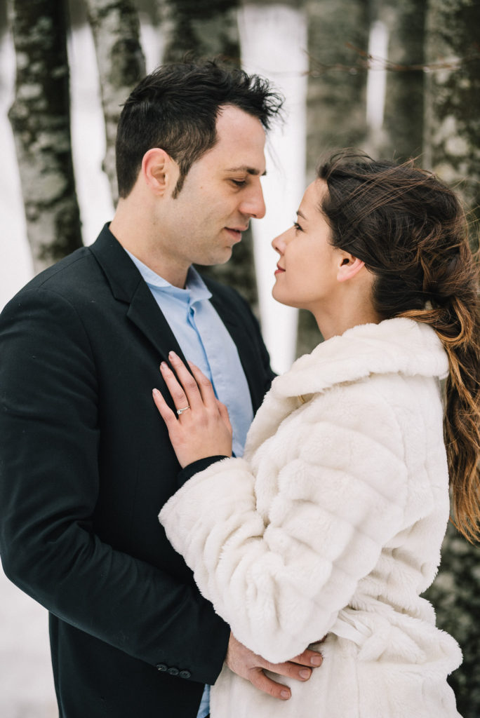 servizio prematrimoniale invernale sulla neve
