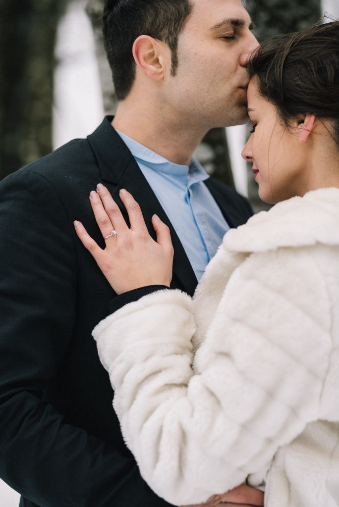 servizio prematrimoniale invernale sulla neve